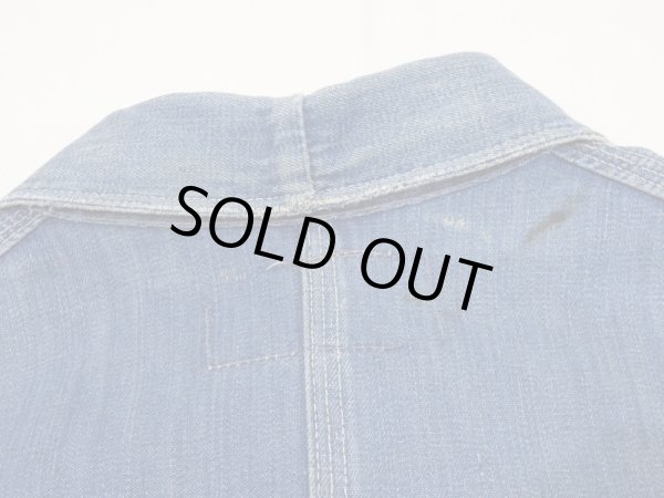 画像18: 30s Liberty ？ DENIM CHORE JACKET COVERALL with NRA CODE TAG and WESTERN COSTUME TAG (18)