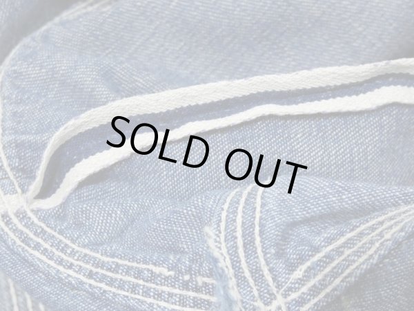 画像15: 30s Liberty ？ DENIM CHORE JACKET COVERALL with NRA CODE TAG and WESTERN COSTUME TAG (15)