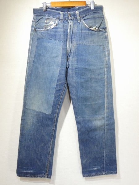 画像1: 40s MONTGOMERY WARD 101 5 POCKET DENIM PANTS with CROTCH RIVET ２ (1)