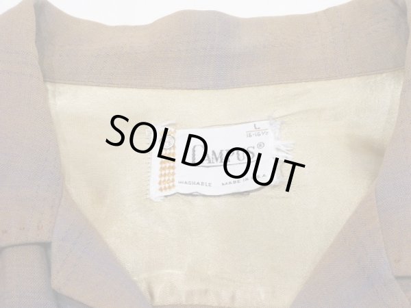 画像3: 50s 60s CAMPUS OMBRE SHADOW CHECK RAYON SHIRT with HAND STITCH (3)