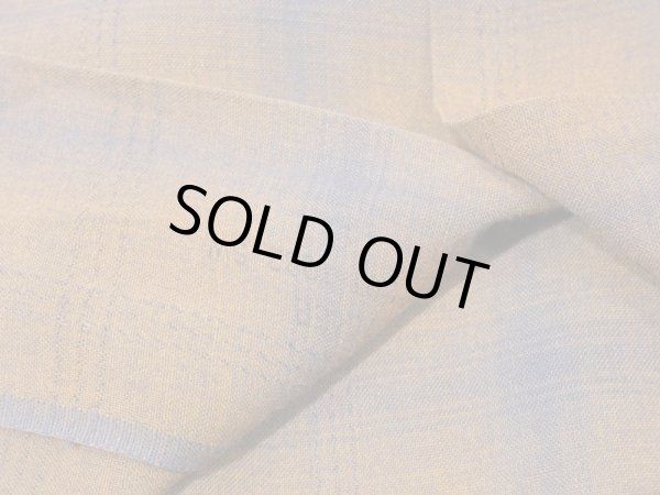 画像9: 50s 60s CAMPUS OMBRE SHADOW CHECK RAYON SHIRT with HAND STITCH (9)