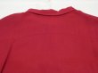 画像10: 60s Donegal MADDER RED SOLID BLANK COTTON RAYON OPEN COLLAR SHIRT  (10)