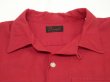 画像4: 60s Donegal MADDER RED SOLID BLANK COTTON RAYON OPEN COLLAR SHIRT  (4)