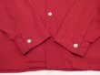 画像9: 60s Donegal MADDER RED SOLID BLANK COTTON RAYON OPEN COLLAR SHIRT  (9)