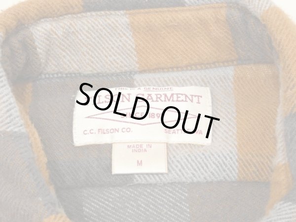 画像3: 90s 00s C.C.FILSON BLOCK CHECK HEAVY FLANNEL SHIRT (3)