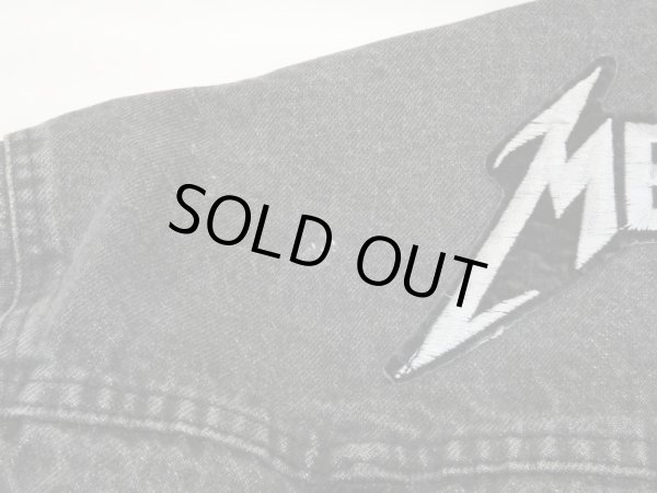 画像14: 80s Levi's 57508-0256 YARN DYED BLACK DENIM JACKET GJ with METALLICA PATCH MADE IN USA (14)