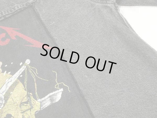 画像15: 80s Levi's 57508-0256 YARN DYED BLACK DENIM JACKET GJ with METALLICA PATCH MADE IN USA (15)