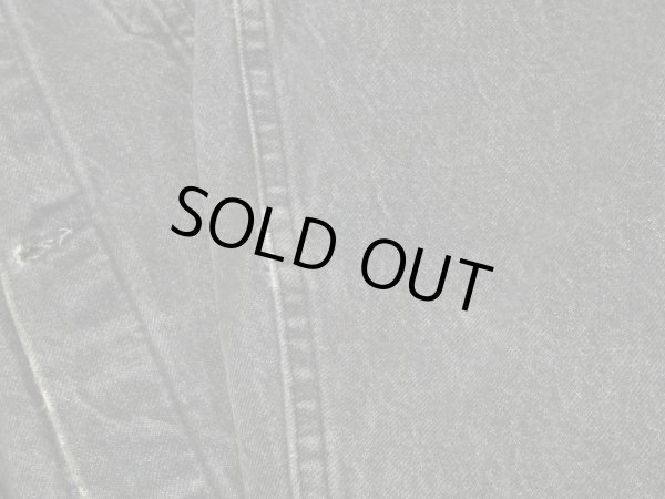 画像10: 80s Levi's 57508-0256 YARN DYED BLACK DENIM JACKET GJ with METALLICA PATCH MADE IN USA (10)