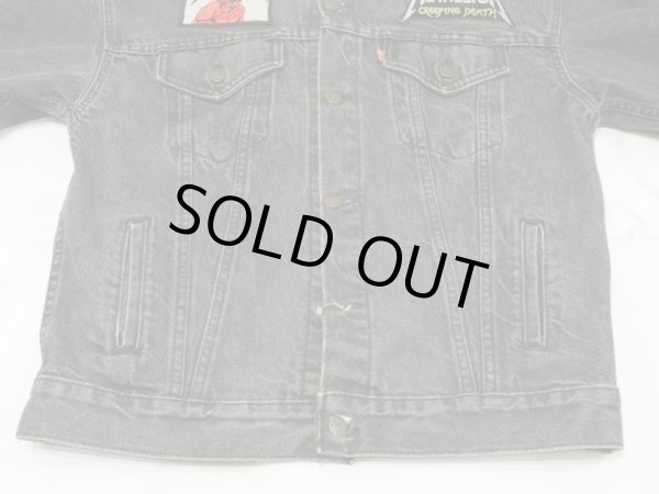 画像6: 80s Levi's 57508-0256 YARN DYED BLACK DENIM JACKET GJ with METALLICA PATCH MADE IN USA (6)