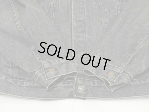 画像8: 80s Levi's 57508-0256 YARN DYED BLACK DENIM JACKET GJ with METALLICA PATCH MADE IN USA (8)