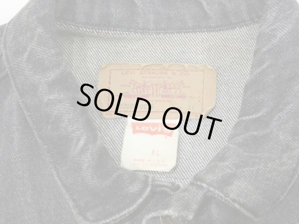 画像3: 80s Levi's 57508-0256 YARN DYED BLACK DENIM JACKET GJ with METALLICA PATCH MADE IN USA (3)