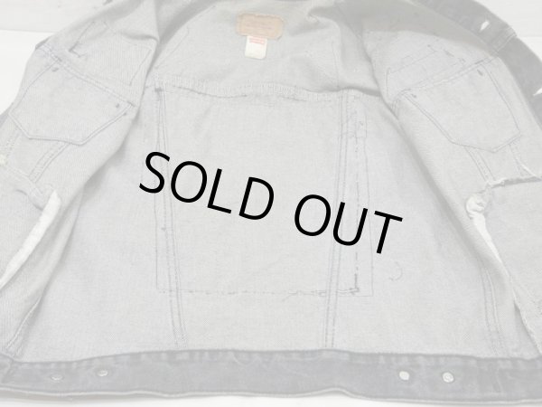 画像11: 80s Levi's 57508-0256 YARN DYED BLACK DENIM JACKET GJ with METALLICA PATCH MADE IN USA (11)