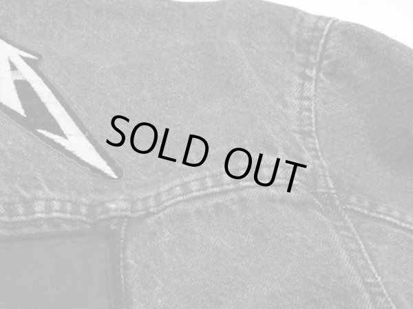 画像13: 80s Levi's 57508-0256 YARN DYED BLACK DENIM JACKET GJ with METALLICA PATCH MADE IN USA (13)