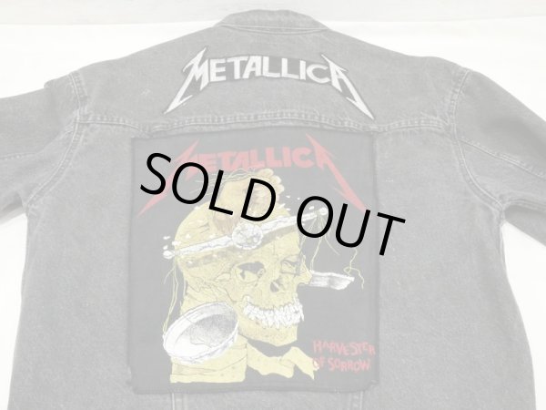 画像12: 80s Levi's 57508-0256 YARN DYED BLACK DENIM JACKET GJ with METALLICA PATCH MADE IN USA (12)