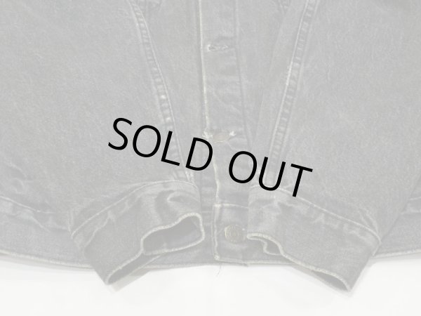 画像9: 80s Levi's 57508-0256 YARN DYED BLACK DENIM JACKET GJ with METALLICA PATCH MADE IN USA (9)