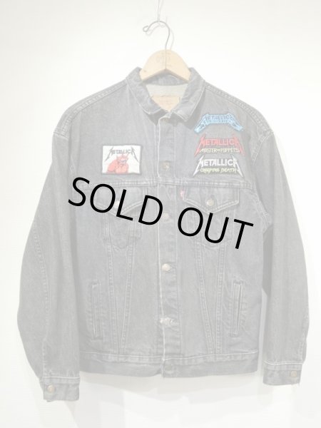 画像2: 80s Levi's 57508-0256 YARN DYED BLACK DENIM JACKET GJ with METALLICA PATCH MADE IN USA (2)