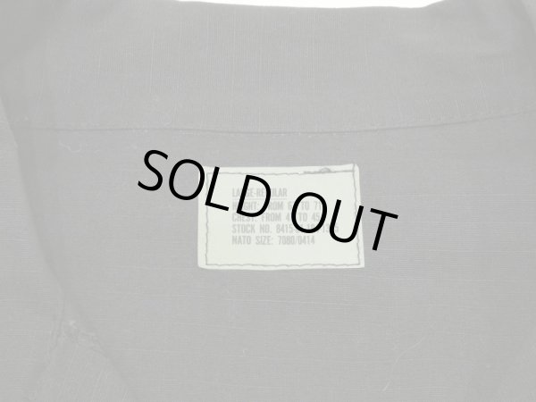 画像3: 80s US MILITARY CIVILIAN HOT WEATHER COMBAT BLACK RIP STOP BDU JACKET DEAD STOCK (3)