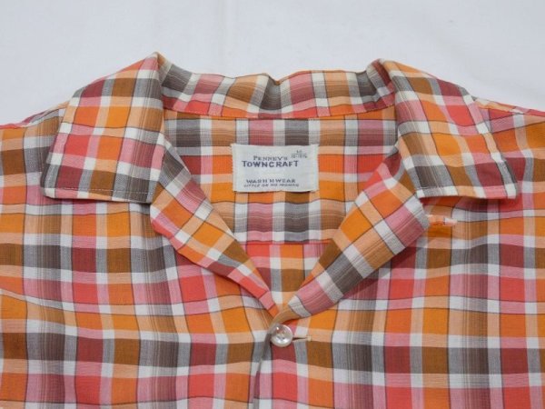 画像4: 60s Penney's TOWNCRAFT GRADATION PLAID LOOP COLLAR S/S SHIRT (4)