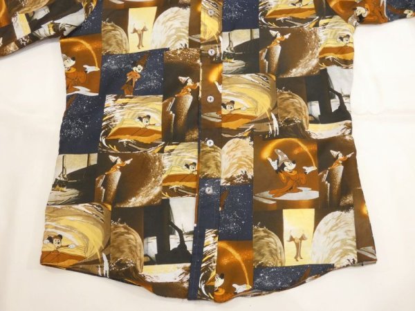 画像5: 70s KENINGTON Walt Disney FANTASIA MOVIE MICKEY MOUSE PHOTO PRINT SHIRT (5)