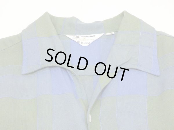 画像3: 60s Penneys TOWNCRAFT ITALIAN COLLAR GADATION PLAID RAYON S/S SHIRT (3)