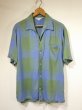 画像1: 60s Penneys TOWNCRAFT ITALIAN COLLAR GADATION PLAID RAYON S/S SHIRT (1)