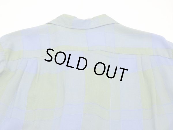 画像7: 60s Penneys TOWNCRAFT ITALIAN COLLAR GADATION PLAID RAYON S/S SHIRT (7)