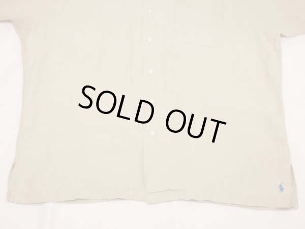 画像7: 90s Polo Ralph Lauren CALDWELL LINEN SILK OPEN COLLAR S/S SHIRT  (7)