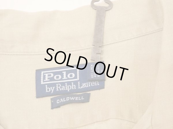 画像4: 90s Polo Ralph Lauren CALDWELL LINEN SILK OPEN COLLAR S/S SHIRT  (4)