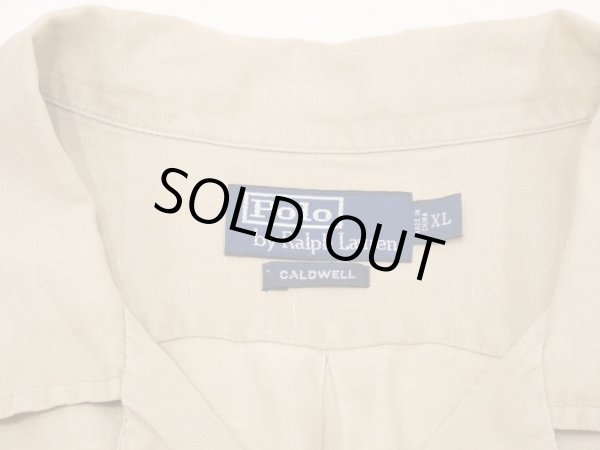 画像3: 90s Polo Ralph Lauren CALDWELL LINEN SILK OPEN COLLAR S/S SHIRT  (3)