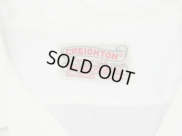 画像3: 50s CREIGHTON US NAVY USN WHITE COTTON UTILITY SHIRT (3)