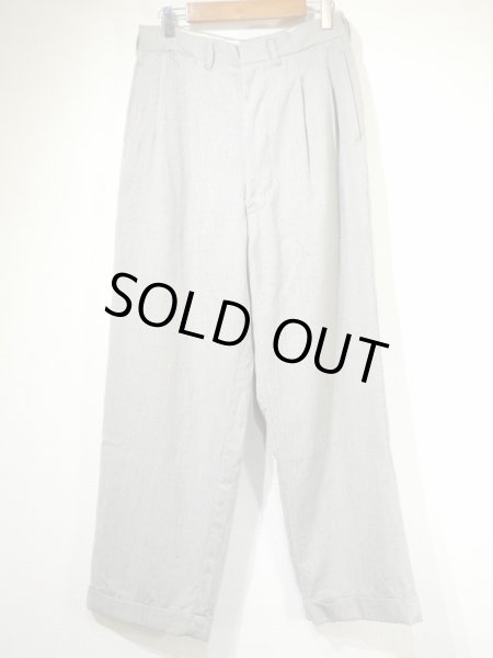 画像1: 50s UNKNOWN TWO TUCK NEP PATTERN SLACKS PANTS (1)