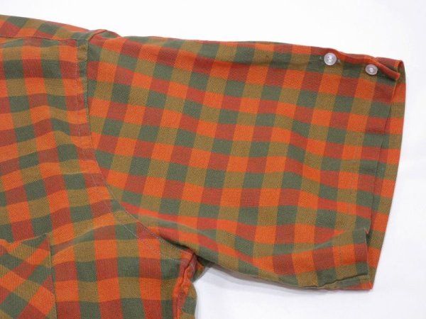 画像6: 60s Paddle&Saddle OPEN COLLAR PLAID S/S SHIRT (6)