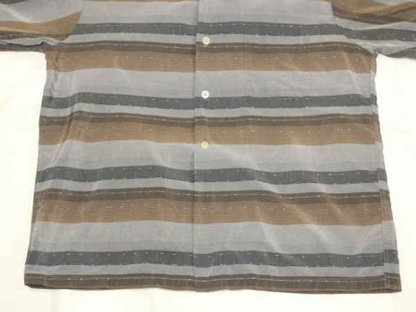 画像6: 50s Westward-Ho！by gilmar HORIZONTAL STRIPES BORDER OPEN COLLAR BOX SHIRT (6)