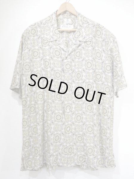 画像1: 60s Littler IZOD PAISLEY EMBLEM PATTERN OPEN COLLAR S/S SHIRT (1)