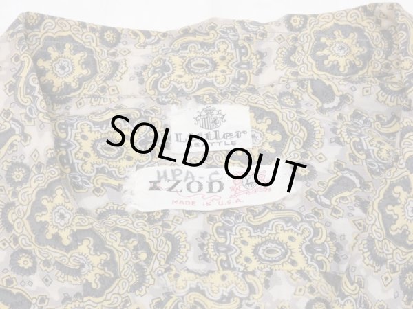 画像3: 60s Littler IZOD PAISLEY EMBLEM PATTERN OPEN COLLAR S/S SHIRT (3)