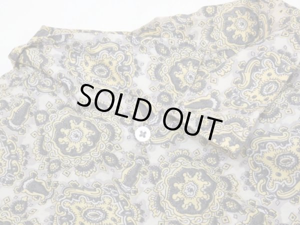 画像6: 60s Littler IZOD PAISLEY EMBLEM PATTERN OPEN COLLAR S/S SHIRT (6)
