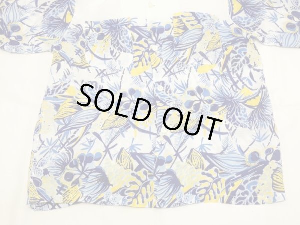 画像7: 50s VAN HEUSEN TROPICAL FLOWERS SWITCHING PATTERN HAWAIIAN SHIRT (7)