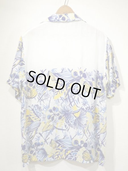 画像2: 50s VAN HEUSEN TROPICAL FLOWERS SWITCHING PATTERN HAWAIIAN SHIRT (2)