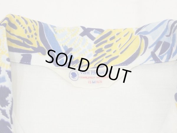 画像3: 50s VAN HEUSEN TROPICAL FLOWERS SWITCHING PATTERN HAWAIIAN SHIRT (3)