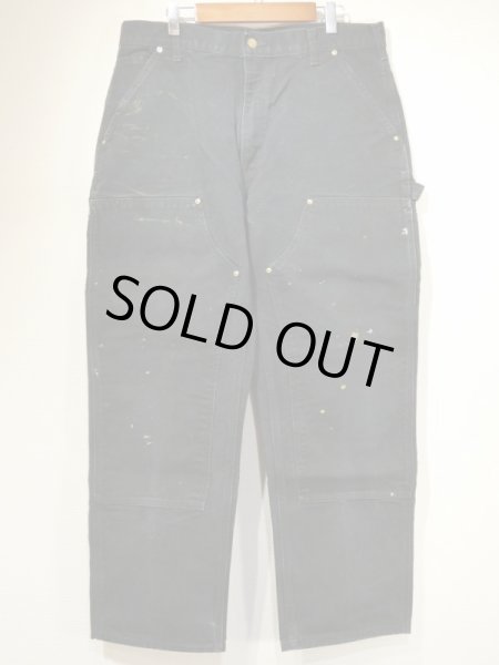 画像1: 00s Carhartt DOUBLE KNEE BLACK DUCK PAINTER WORK PANTS MADE IN USA (1)