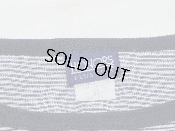 画像3: 80s 90s HONORS STRIPE BORDER T-SHIRT 3X (3)