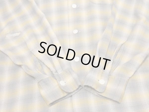 画像10: 60s Mr.TALL by Holiday OMBRE SHADOW PLAID OPEN COLLAR BOX SHIRT (10)