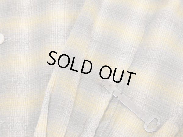 画像12: 60s Mr.TALL by Holiday OMBRE SHADOW PLAID OPEN COLLAR BOX SHIRT (12)