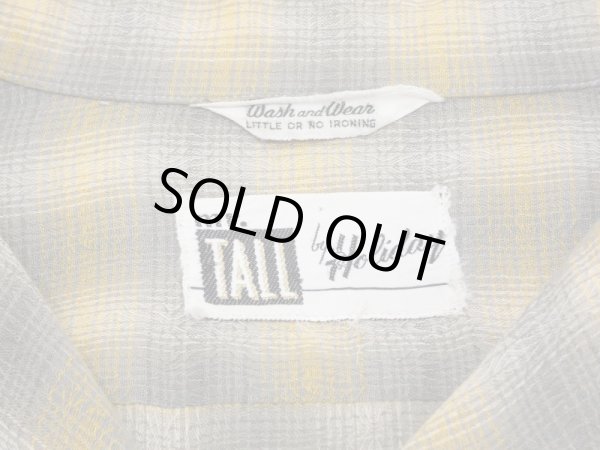 画像3: 60s Mr.TALL by Holiday OMBRE SHADOW PLAID OPEN COLLAR BOX SHIRT (3)