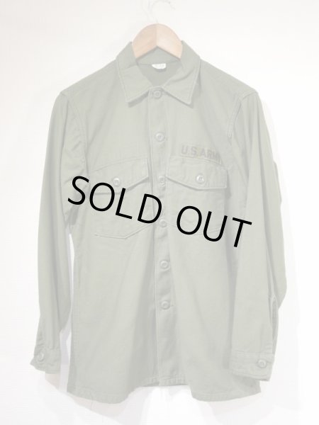 画像1: 60s '68 US ARMY OG-107 COTTON SATEEN UTILITY SHIRT 4th TYPE MINT COND (1)