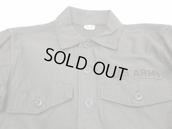 画像4: 60s '68 US ARMY OG-107 COTTON SATEEN UTILITY SHIRT 4th TYPE MINT COND (4)