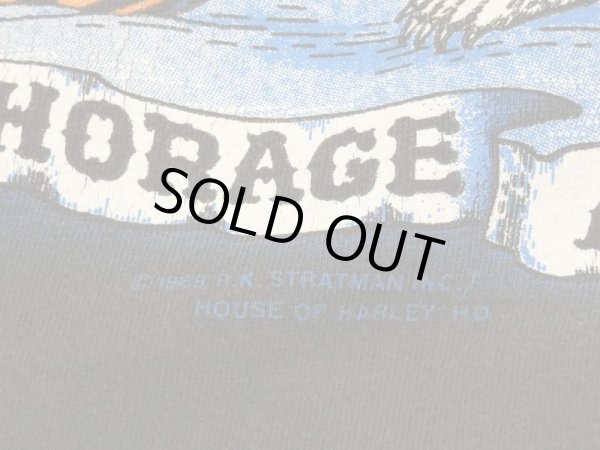 画像10: 80s Hanes HARLEY DAVIDSON ALASKA DEALER BOTH SIDE PRINT T-SHIRT (10)