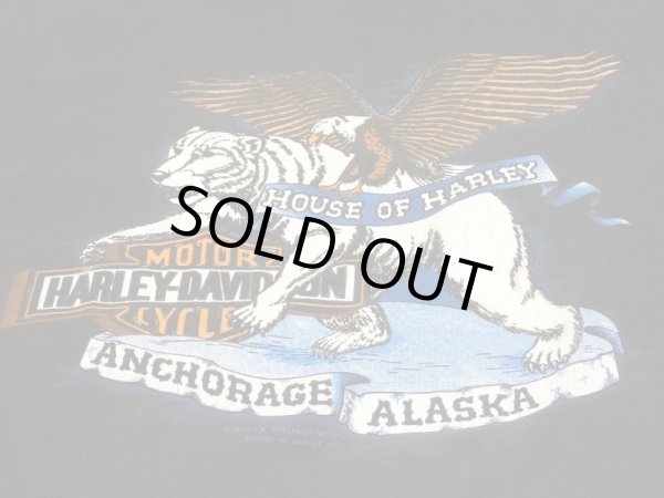 画像9: 80s Hanes HARLEY DAVIDSON ALASKA DEALER BOTH SIDE PRINT T-SHIRT (9)