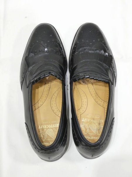 画像2: 90s Johnston & Murphy ARISTOCRAFT WING TIP KILT LOAFER (2)
