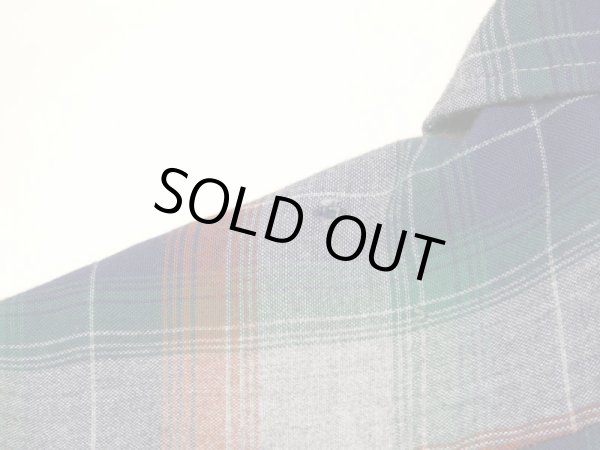 画像10: 70s ARROW CHEVELLA OMBRE SHADOW PLAID CHECK RAYON BOX SHIRT (10)